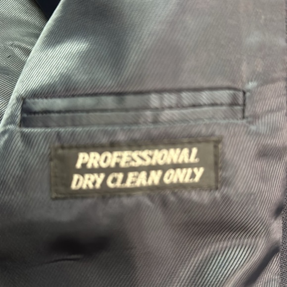 Cross & Winsor Navy Polyester & Wool Blazer Sport Coat Suit Preowned Size 48R - Picture 7 of 9